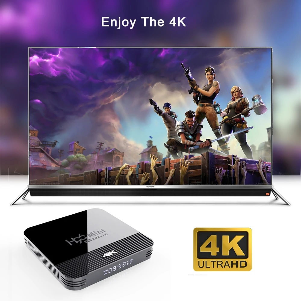 Мини ТВ приставка H96 на Android 9 0 с четырехъядерным процессором RK3328A OTT 2 4