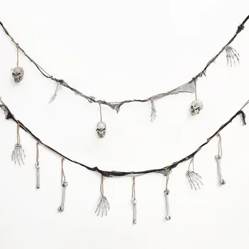 

1.7m Halloween Skull Garland Decoration Terror Skull Hand Bone Hanging String Ghost Banner Garland Halloween Party Supplies 2020
