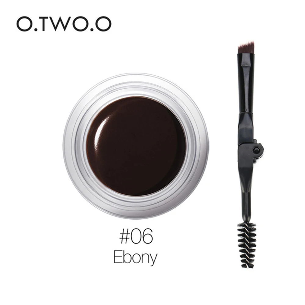 06 O.TWO.O Eyebrow Gel 6 Color 3D Natural Brown Eyebrow Shade With Brush Long Lasting Makeup Professional Brow Paint Women Cosmetic - Цвет: 06