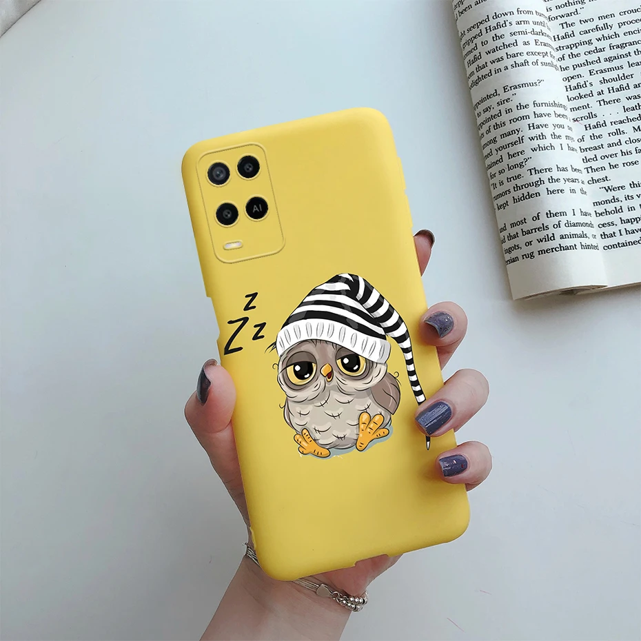 For OPPO A54 A 54 2021 Case Flower Silicon Phone Cover For OPPOA54 CPH2239 CPH2195 A 54 5G Shockproof Soft Bumper 6.5" Cute Case