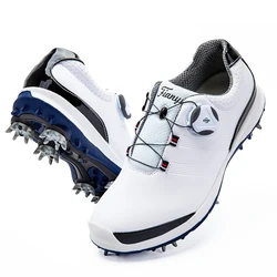 New Non-Slip Bottom Golf Shoes Summer Knob Belt Casual Breathable Men'S Sports Professional Nail Detachable Shoes Outdoor