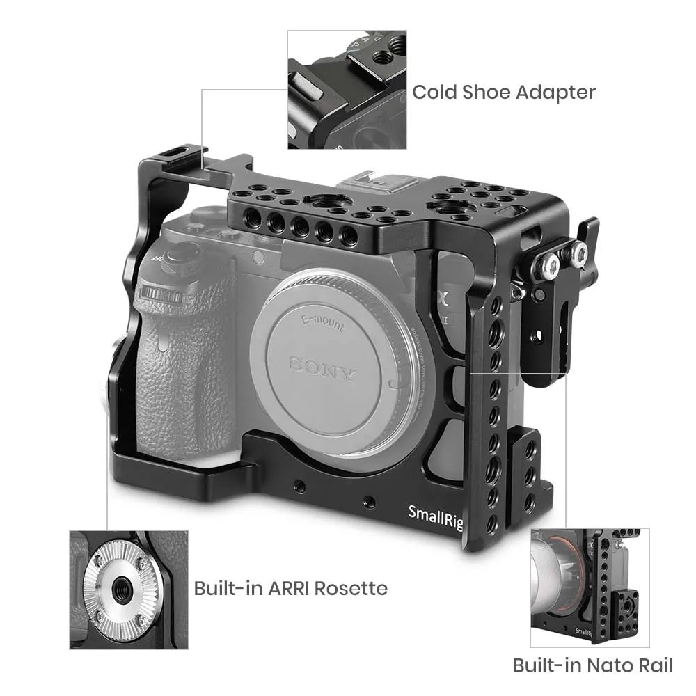  SmallRig A7m2 Camera Cage Rig for Sony a7II / a7RII / a7SII With ARRI rosette Mount and Cold Shoe M