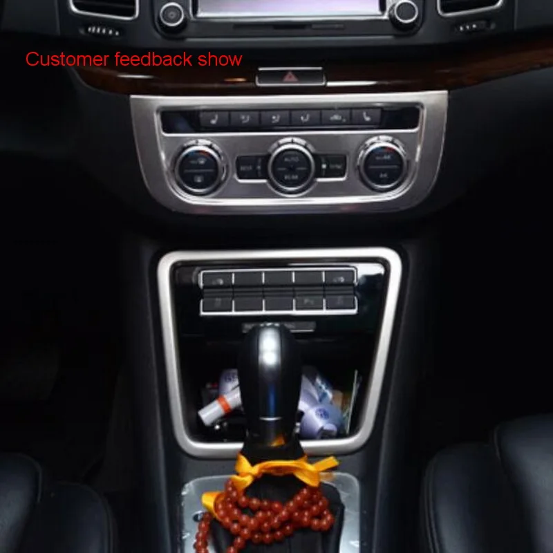 Tonlinker интерьер Кондиционер панель Обложка Наклейка для Volkswagen Sharan-19 Автомобиль Стайлинг 1 шт. наклейка из нержавеющей стали