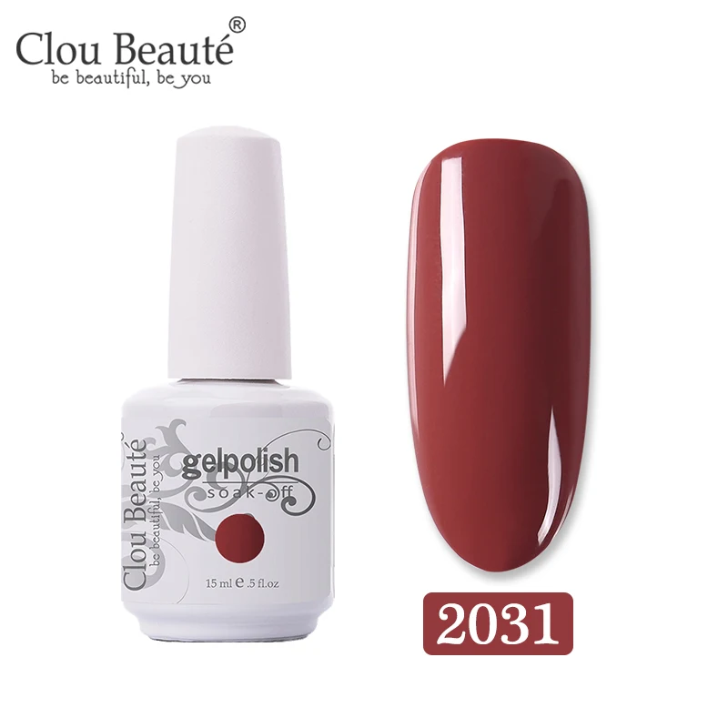 2031 Clou Beaute 15 мл Гель-лак для ногтей 131 чистые Зимние Цвета Длительный Гибридный гвоздь Гель-лак Hybird дизайн праймер для ногтей - Цвет: 2031
