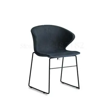 

Nordic wrought iron dining chair backrest net red restaurant cafe design casual negotiation