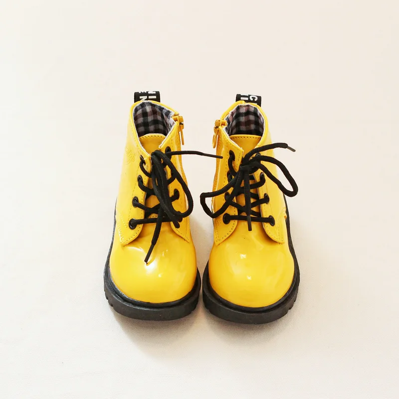 NEW Girls Leather Boots Boys Shoes Spring Autumn PU Leather Children Boots Fashion Toddler Kids Boots Warm Winter Boot best leather shoes