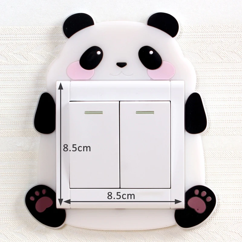 1pc Cute Cartoon 3D Cactus Fluorescent Wall Silicone On-off Switch Stickers Kids Removable Light Switch Outlet Home Decorations 