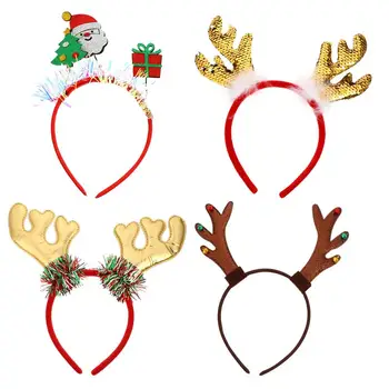 

4pcs Christmas Hair Hoops Elk Headband Deer Headband Antlers Headband Reindeer Headband