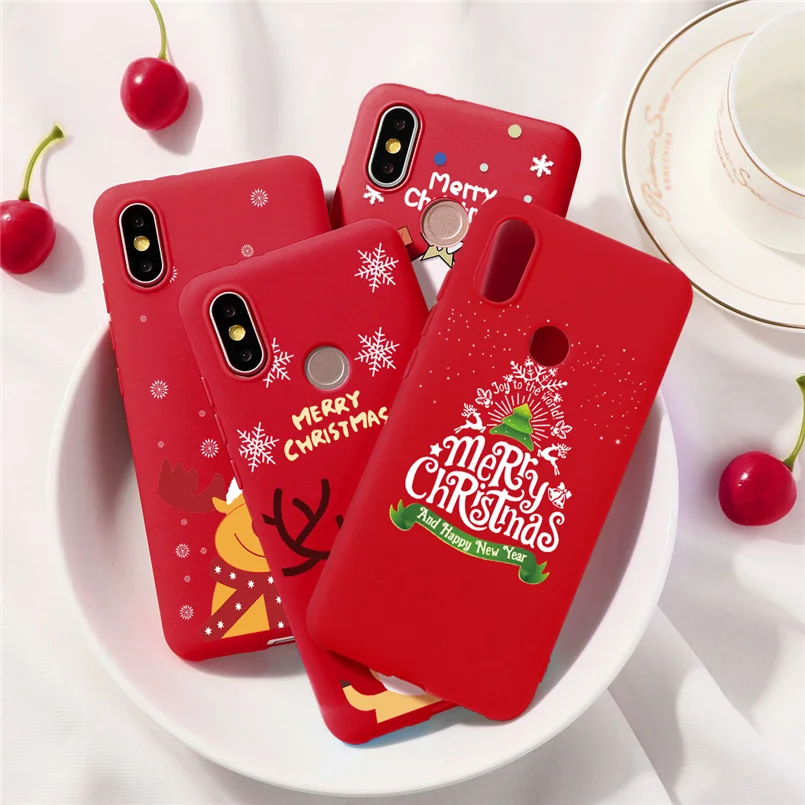 Рождество год чехол для спортивной камеры Xiao mi Red mi 7A 6A S2 Note 7 5A 5 6 K20 Pro Plus mi A3 A1 A2 6X9 T 8 Lite 9 SE F1 CC9 CC9e TPU Защитный чехол