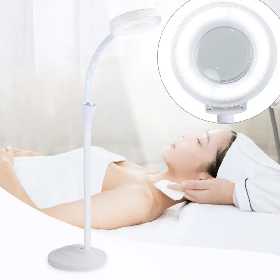

LED Cold Light Adjustable 8X Magnifying Stand Lamp Tattoo Beauty Light Salon Use Skin Care Beauty Lamps Tool