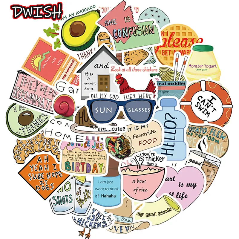 

10/30/50pcs kawaii Cute Waterproof PVC Stickers Skateboard Suitcase Snowboard Scrapbooking Graffiti Sticker Kid Girl Classic Toy