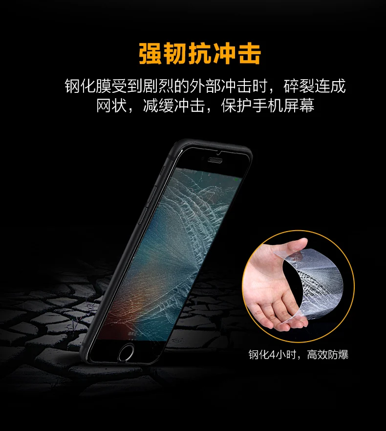 Iphone 7/8 plus, закаленное покрытие, анти-проскальзывание, полноэкранное покрытие, iphone xsmax, анти-проскальзывание, пленка для мобильного телефона iphone X XR