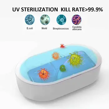 

UV Light Phone Sterilizer Box Jewelry Phones Cleaner Personal Sanitizer Disinfection Cabinet with Aromatherapy Esterilizador