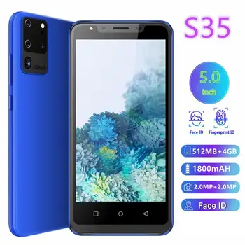 

S35 Front 200W Intellectual Beauty Technology 4-Core Processor Android 5.0 Inch Smartphone 512Mb+4Gb