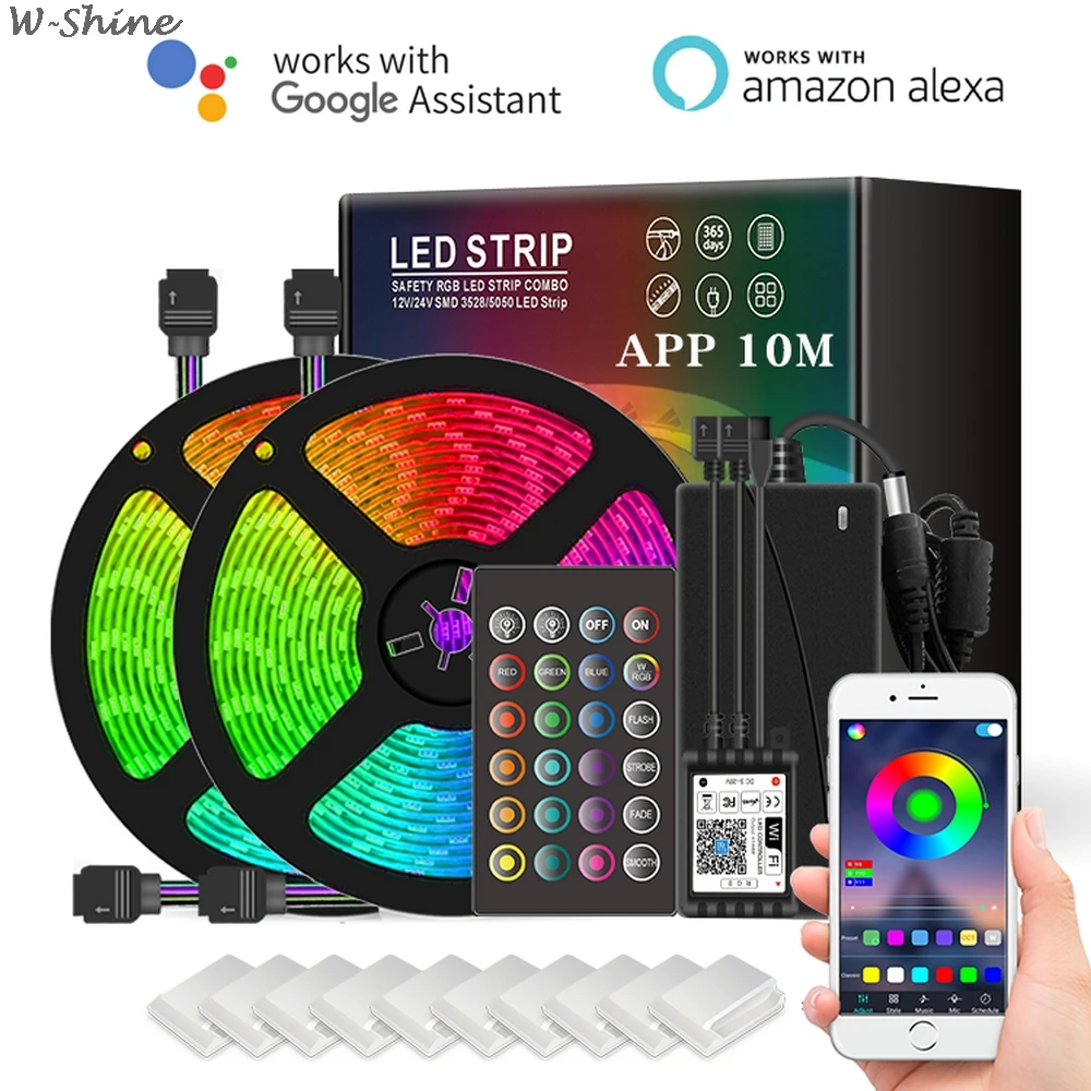 Светодиодная водонепроницаемая гибкая лента RGB 5050 с поддержкой Wi-Fi | Лампы и