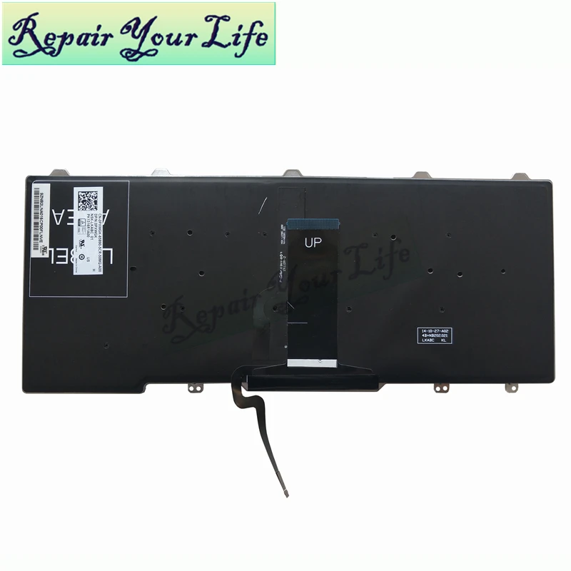 Клавиатура для ноутбука Dell 3340 3350 E5450 E5470 E7470 E7450 E7350 английский(США) PK1316R1A00 NSK-LKABC CN-0PXWGK 65890 черный с подсветкой
