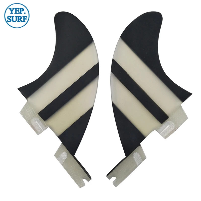Surfboard FCS2 G5+GL fins Clear/Red color Surf Fibreglass fin Tri-quad fin set in Surfing