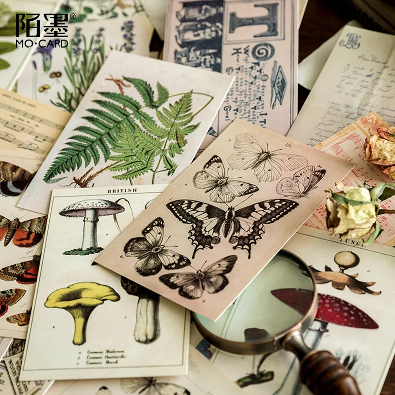 30 pcs/set Retro Ancient Forest Animals Plants Specimen Postcard Vintage Creative Writing Greeting Postcards Gifts Stationery