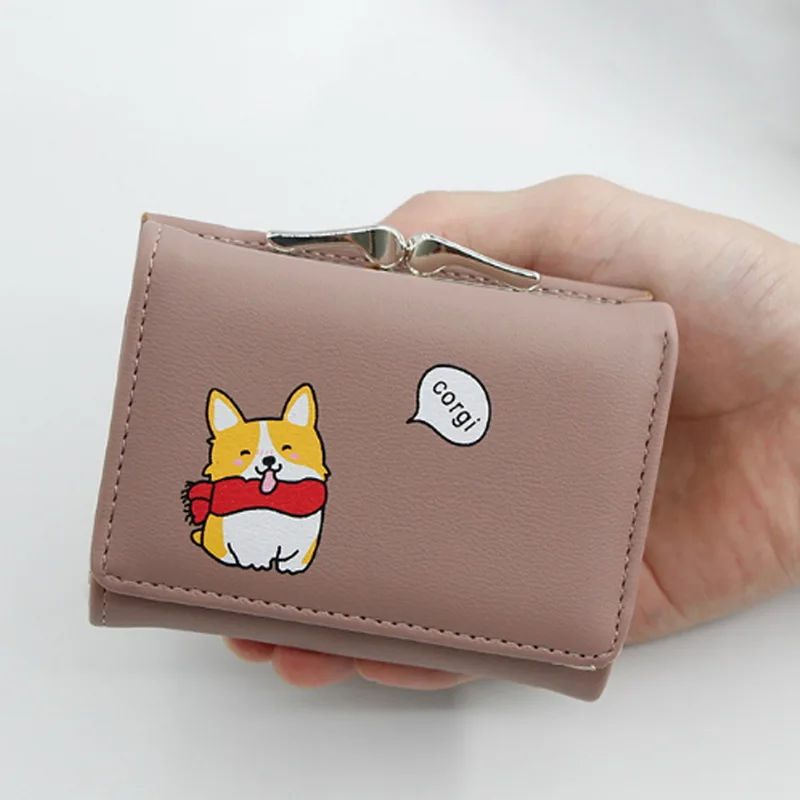 Puimentiua, Женский кошелек, милый, Corgi Doge, женские кошельки из искусственной кожи, женские короткие кошельки для денег с карманом для монет, новинка, Cartera Mujer