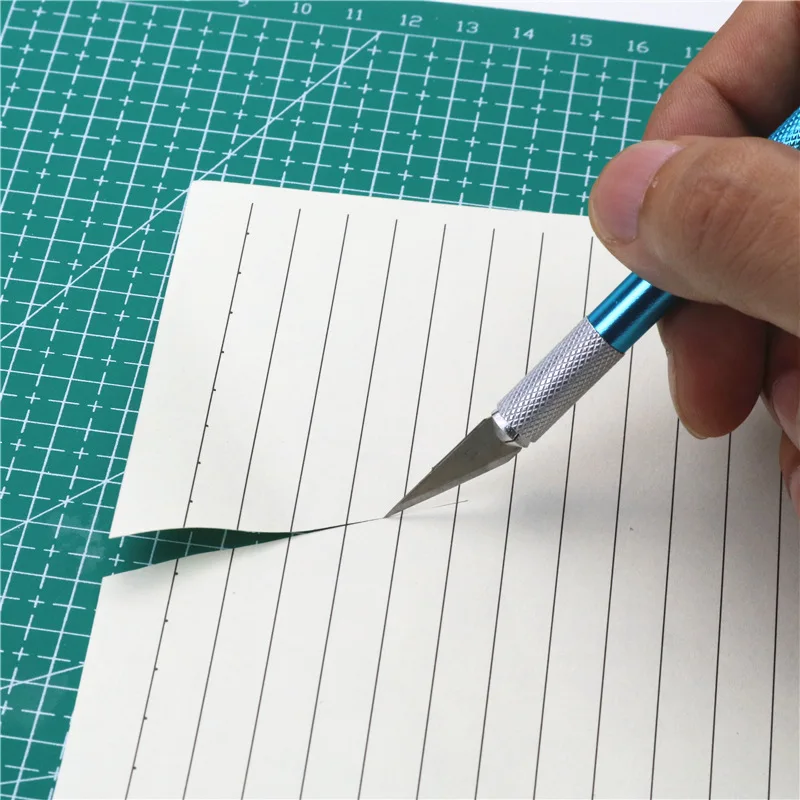 21PCS 세트 유틸리티 조각 칼 20 강철 블레이드 및 알루미늄 합금 사무용 종이 절단 및 편지 열기 칼