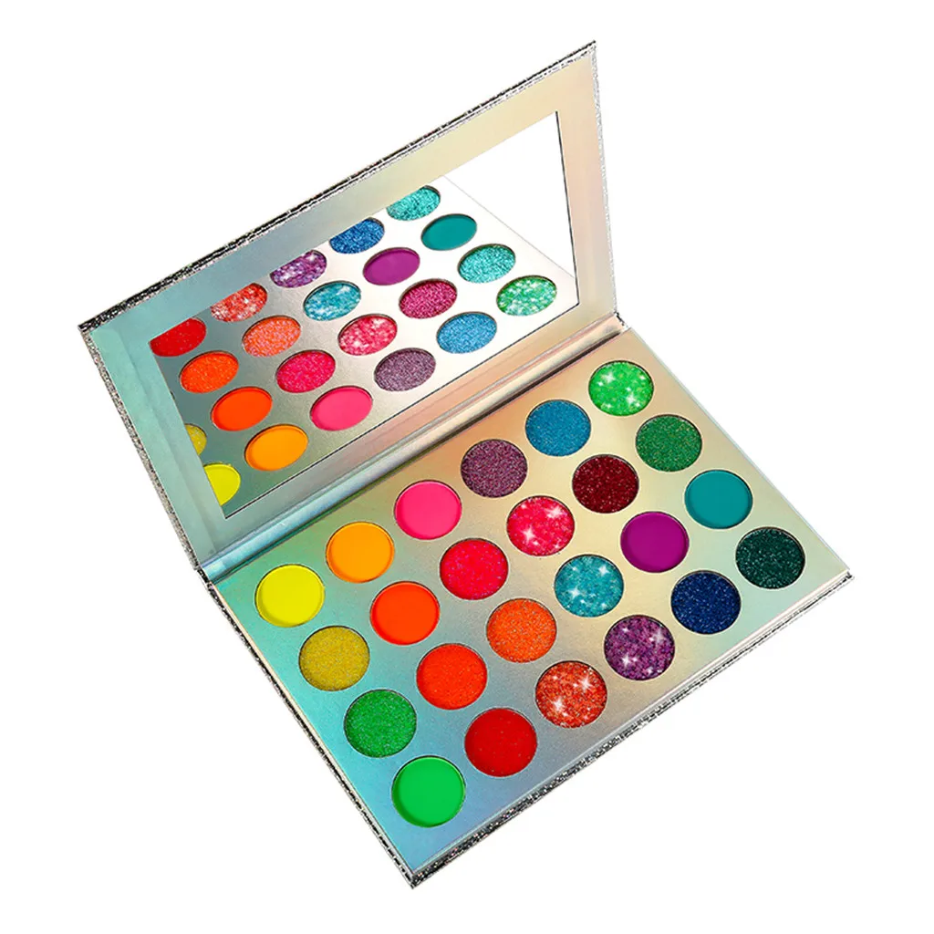 24 Color Makeup Fluorescent Neon Pigment Eye Shadow Makeup Palette Glow In Dark Eye Shadow Glitter Eyeshadow Cosmetics#4