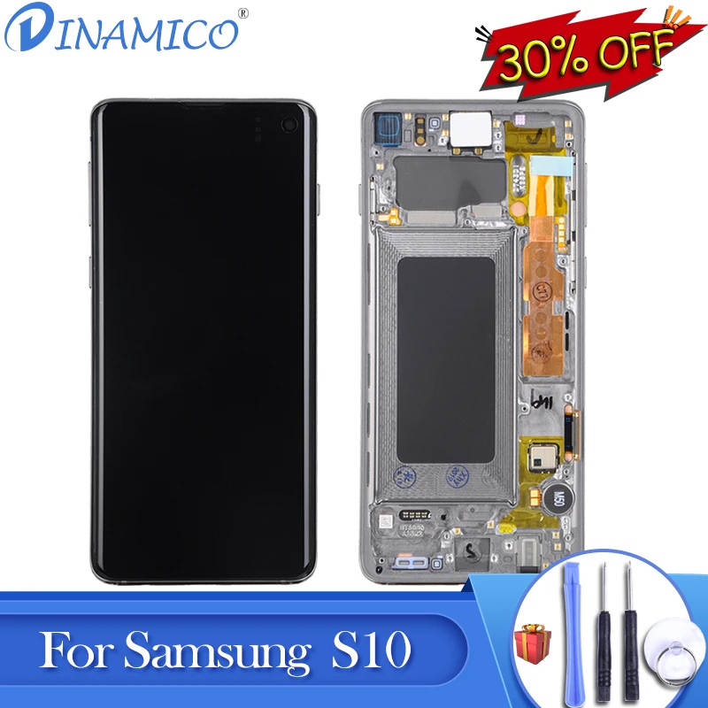 Dinamico Discount For Samsung Galaxy S10 LCD SM-G973F G973 G973F Display Touch Screen Digitizer Assembly With Frame Super Amoled Dinamico Discount For Samsung Galaxy S10 LCD SM-G973F G973 G973F Display Touch Screen Digitizer Assembly With Frame Super Amoled
