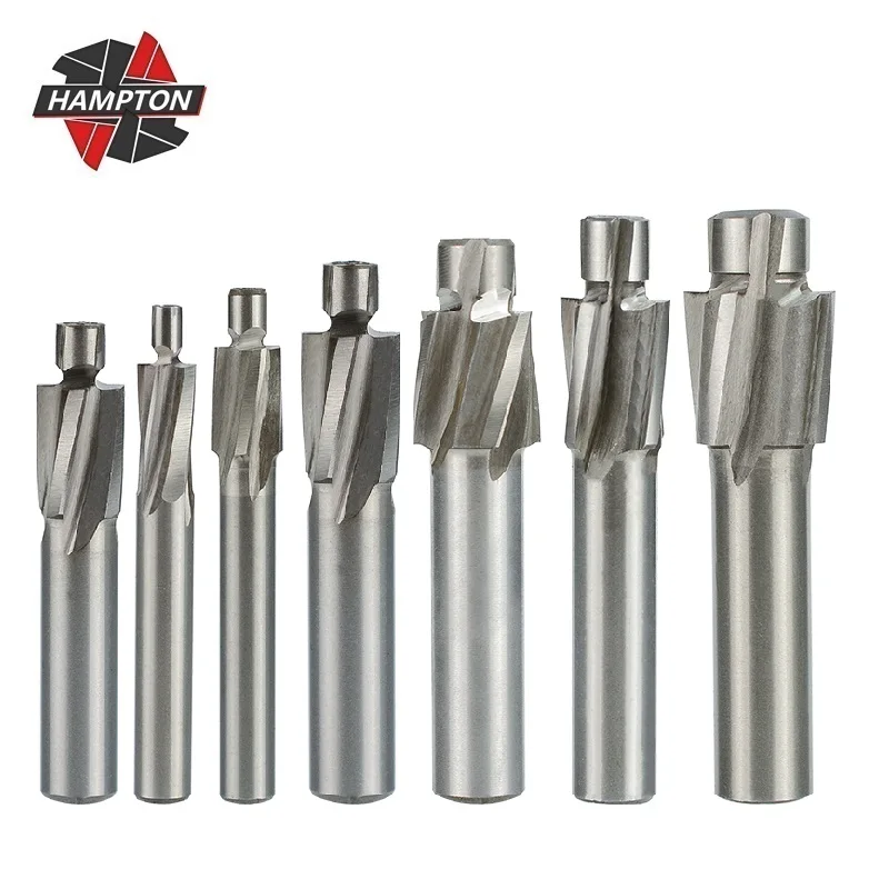 

5/7pcs HSS Counterbore End Mill M3-M12 Countersink Milling Cutter 4 Flutes Engraving Bit Counterbore Milling Cutter