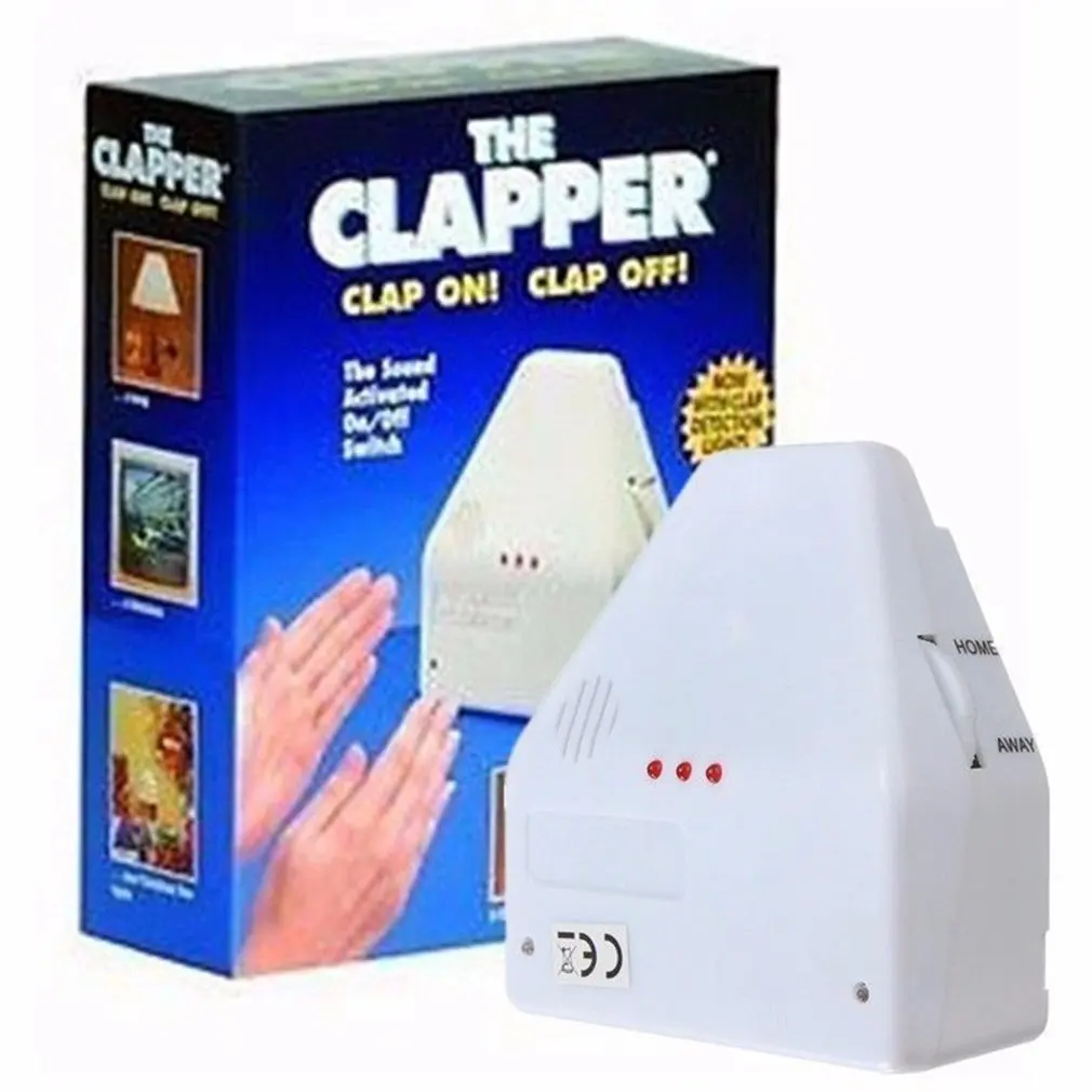 Универсальный Clapper Звук Активированный Переключатель ВКЛ/ВЫКЛ хлоп электронный гаджет выключатель света 110 В переключатель управления звуком
