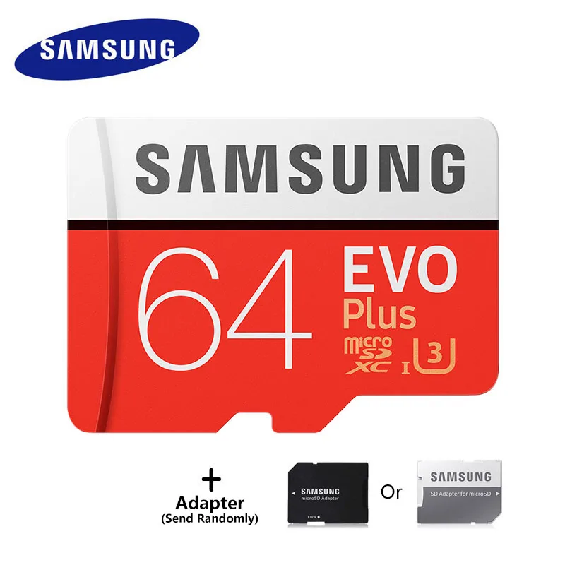64G SAMSUNG micro sd карта памяти карта micro sd 32 Гб 64 Гб 128 ГБ 256 ГБ 512 ГБ EVO+ carte sd TF Транс Флэш карта микро для go pro - Емкость: 64G