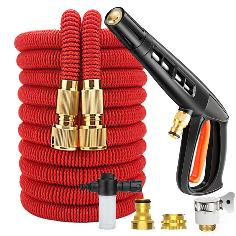 NewExpandableMagicHosePipeHighPressureCarWashHoseWithMetal