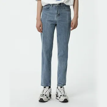 

Male Japan Korea Style Vintage Denim Trousers Lovers Clothes Pants Men Slim Fit Casual Straight Jeans Pant