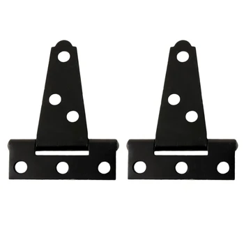 

2PCS 2 Inches T Shape Rustproof Iron Light Duty Shed Hinge Gate Strap Hinge Door Gates Hinges (Black)