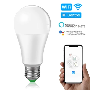 

B22 E27 LED Smart Lamp WiFi Bulb 15W Smart Bulb Dimmable APP Remote Control for Home Decor Compatible Amazon Alexa Google Home