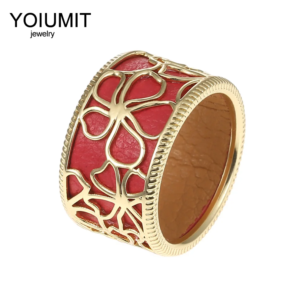 Cremo жоржет кольца коктейль Bague Cremo кольцо Жираф для женщин Сменные Cuir полые кожаные кольца элегантные Bijoux Femme