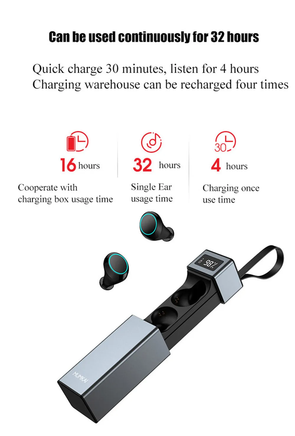 Беспроводное управление отпечатком пальца, Bluetooth 5,0, наушники TWS HiFi 6D, стерео гарнитура, дисплей батареи, наушники для мобильного телефона