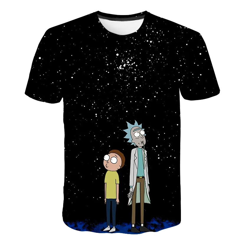 TX-246 summer Fashion kids t-shirt Cartoon Rick and Morty 3d Print boys/girls tshirt Hip hop Tee shirts plus size t-shirt - Цвет: TX-246