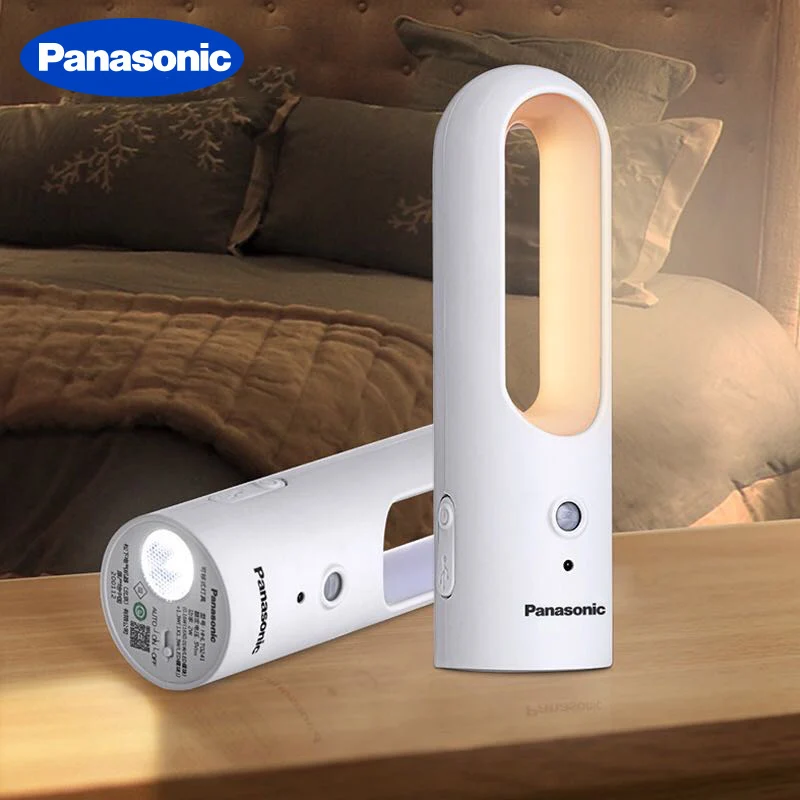 US $20.02 Panasonic Mini LED Flashlight Sensor Camping Light USB Rechargeable Magnetic Adsorption Night Light