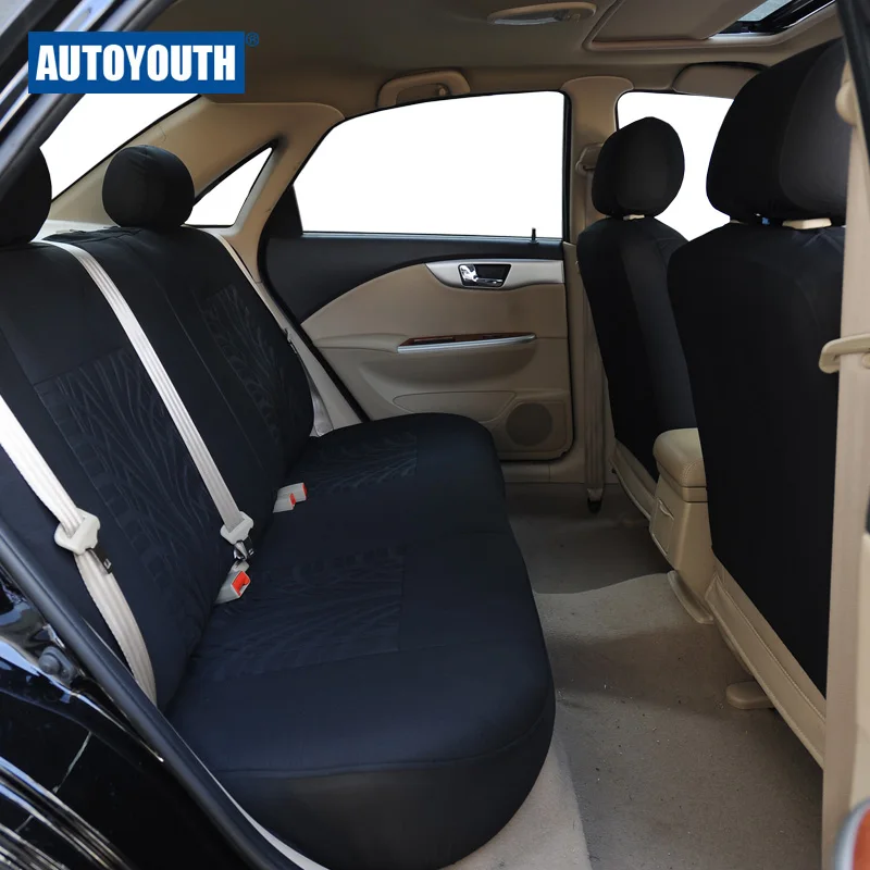 Чехлы На Сиденья Автомобиля AUTOYOUTH Универсальный Цвет Чёрный и Серый 9 Шт. Набор