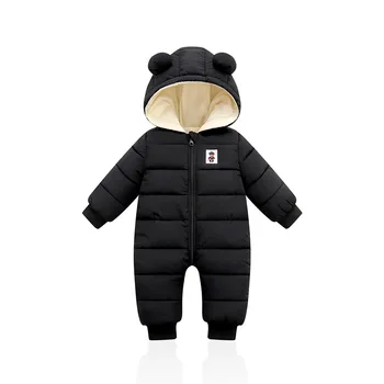 Autumn Winter Child Overalls Newborn Baby Boys Thick Cotton Jumpsuit 1