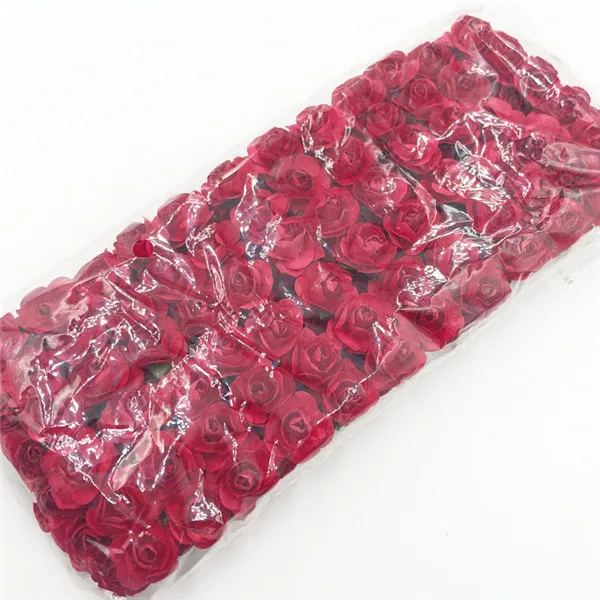 144 шт. 2 см мини Пены Искусственный цветок розы Свадебное Оформление букета "сделай сам" - Цвет: Color 3
