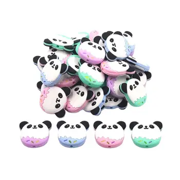 

5pc Silicone Beads Panda Cartoon Animals Baby Teether DIY Accessories Baby Product Teething Necklace Food Grade Silicone Teether