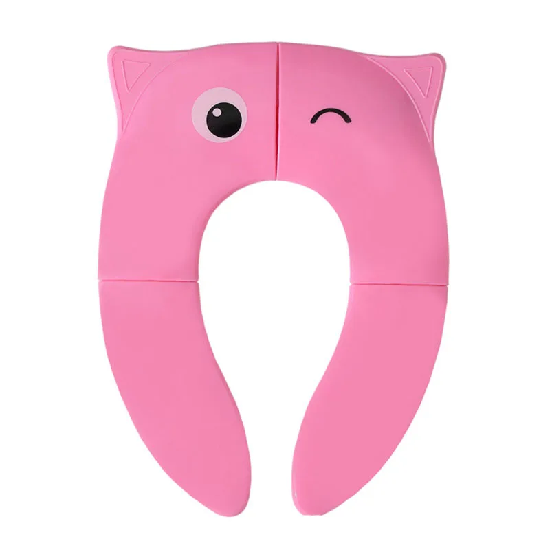 Kids Travel Folding Potty Seat Pad Portable Baby Toilet Training seat Plastic Cover Cushion Children Pot Chair Pad in box