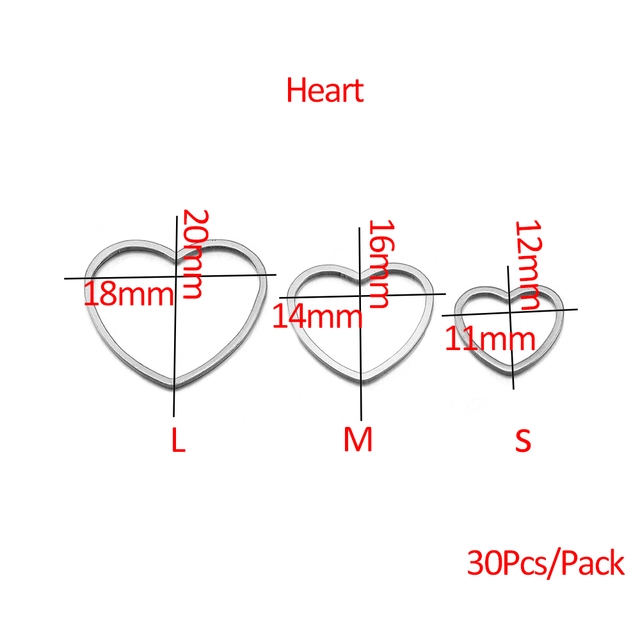 Moon Star Heart Square Charm Stainless Steel Pendant Open Bezels Hollow Pressed Resin Frame Mold Bezel DIY Jewelry Making