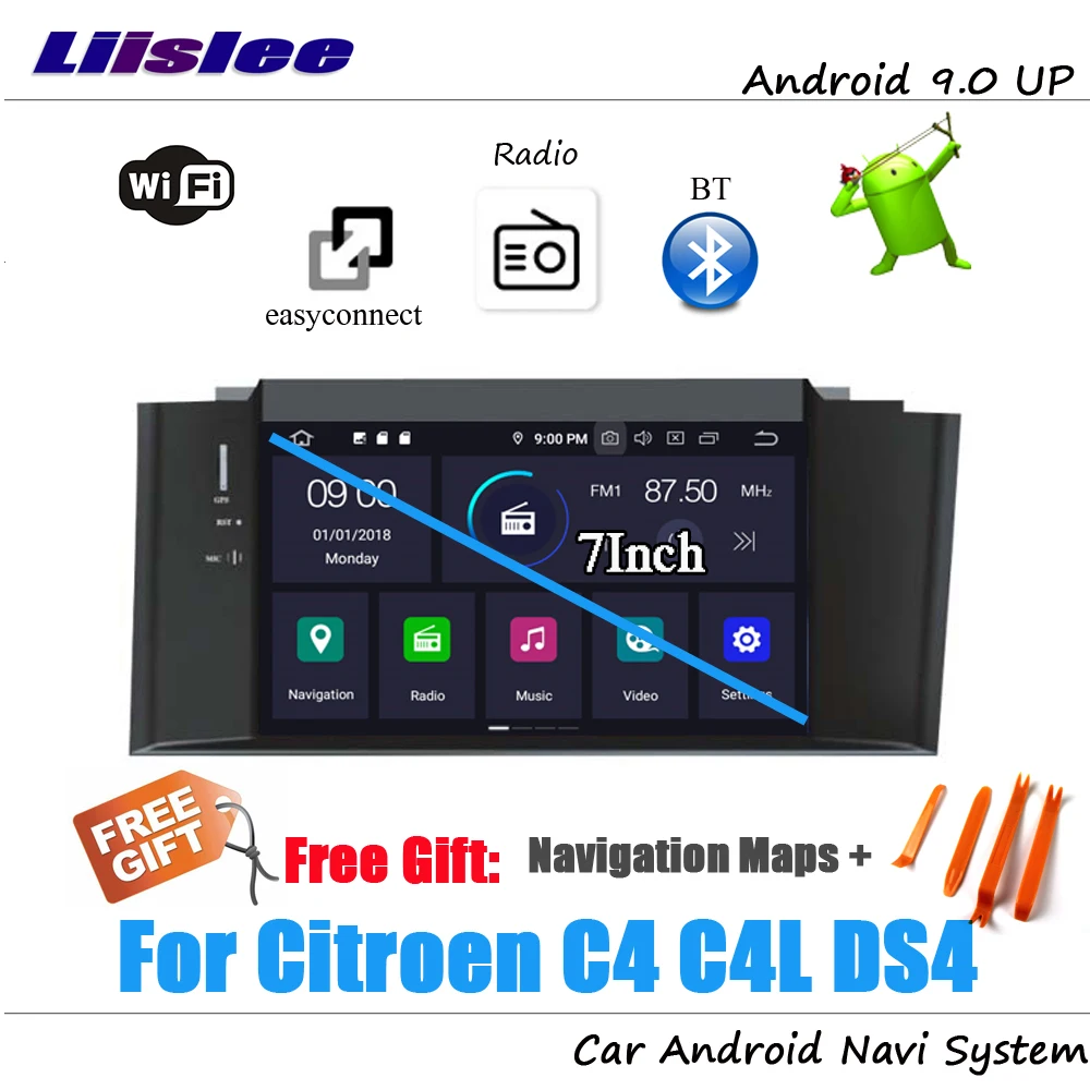 Liislee Android 9 4 + 32G для Citroen C4 C4L DS4 2011 ~ 2014 стерео автомобильный видео Carplay GPS Navi навигационная система Мультимедиа Liislee Android 9 4 + 32G для Citroen C4 C4L DS4 2011 ~ 2014 стерео автомобильный видео Carplay GPS Navi навигационная система Мультимедиа