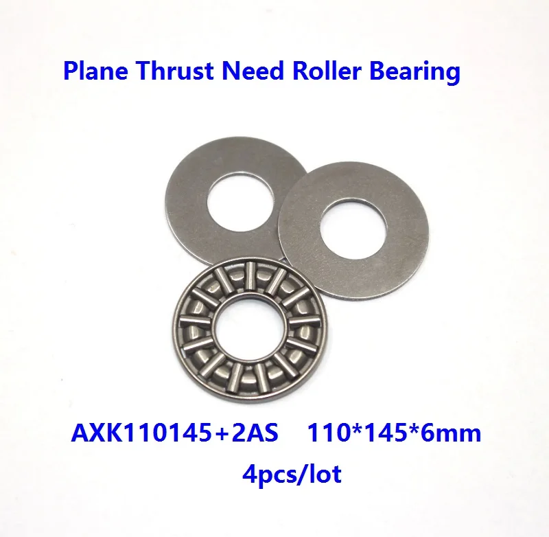 

4pcs/lot AXK110145+2AS 110×145×6mm Plane Thrust Need Roller Bearing Thrust Needle Roller Bearing Washers 110*145*6mm