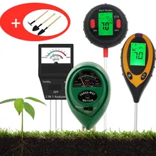 Medidor Digital de suelo para jardín, medidor de temperatura de PH, luz solar, humedad y humedad, 5 en 1/4 en 1/3 en 1/2 en 1, 40% de descuento