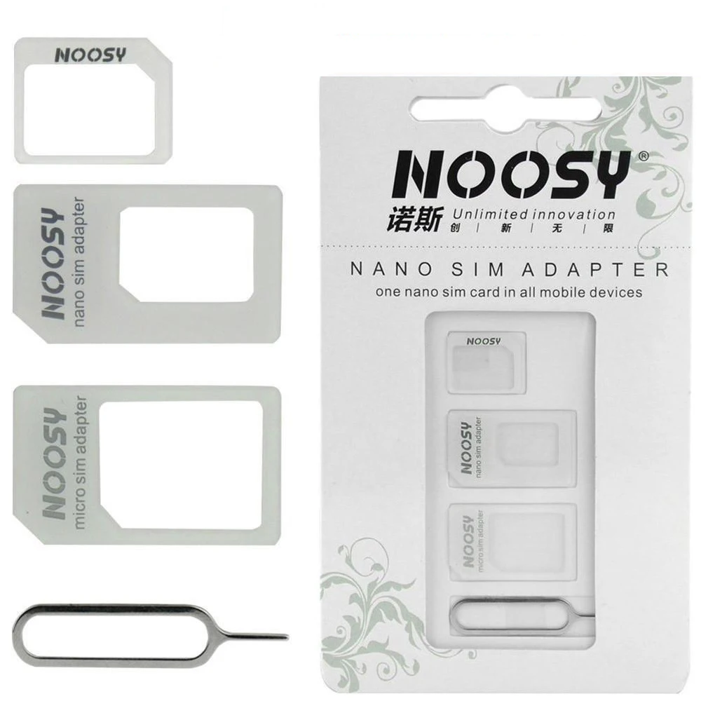 White TianJie 4 In 1 NANO SIM Adapter With Card Pin - Цвет: White