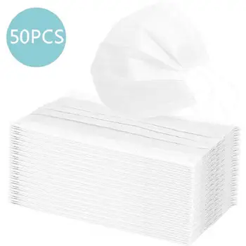 

5/10/20/50PCS 3 layers Activated Carbon Breathable Mouth Mask Ear Mount Mask