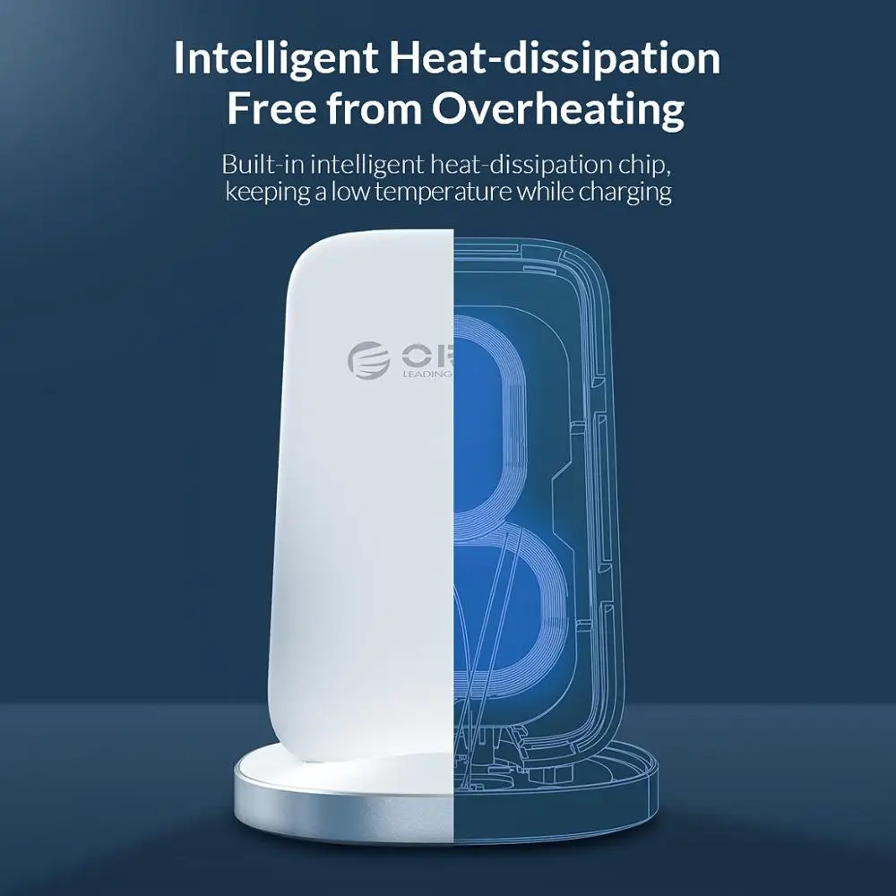 ORICO Schnelle Wireless Charging Dock Station Qi Drahtlose Ladegerät für iPhone X XS 8 Samsung Tele