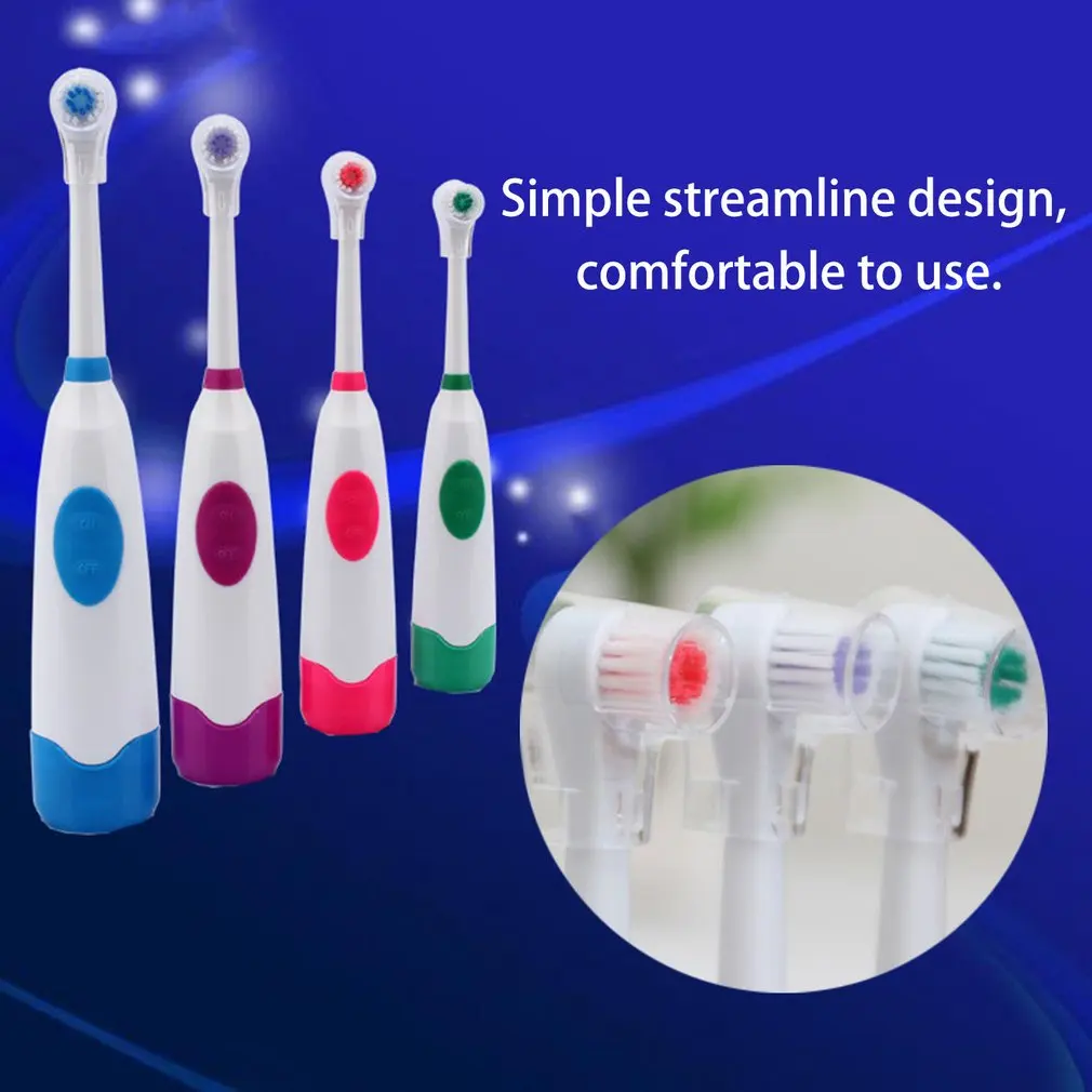 Revolving Electric Toothbrush Waterproof Battery Electric Toothbrush Tooth Cleaning With 4 Brush Head 4 Shield and Base Revolving Electric Toothbrush Waterproof Battery Electric Toothbrush Tooth Cleaning With 4 Brush Head 4 Shield and Base